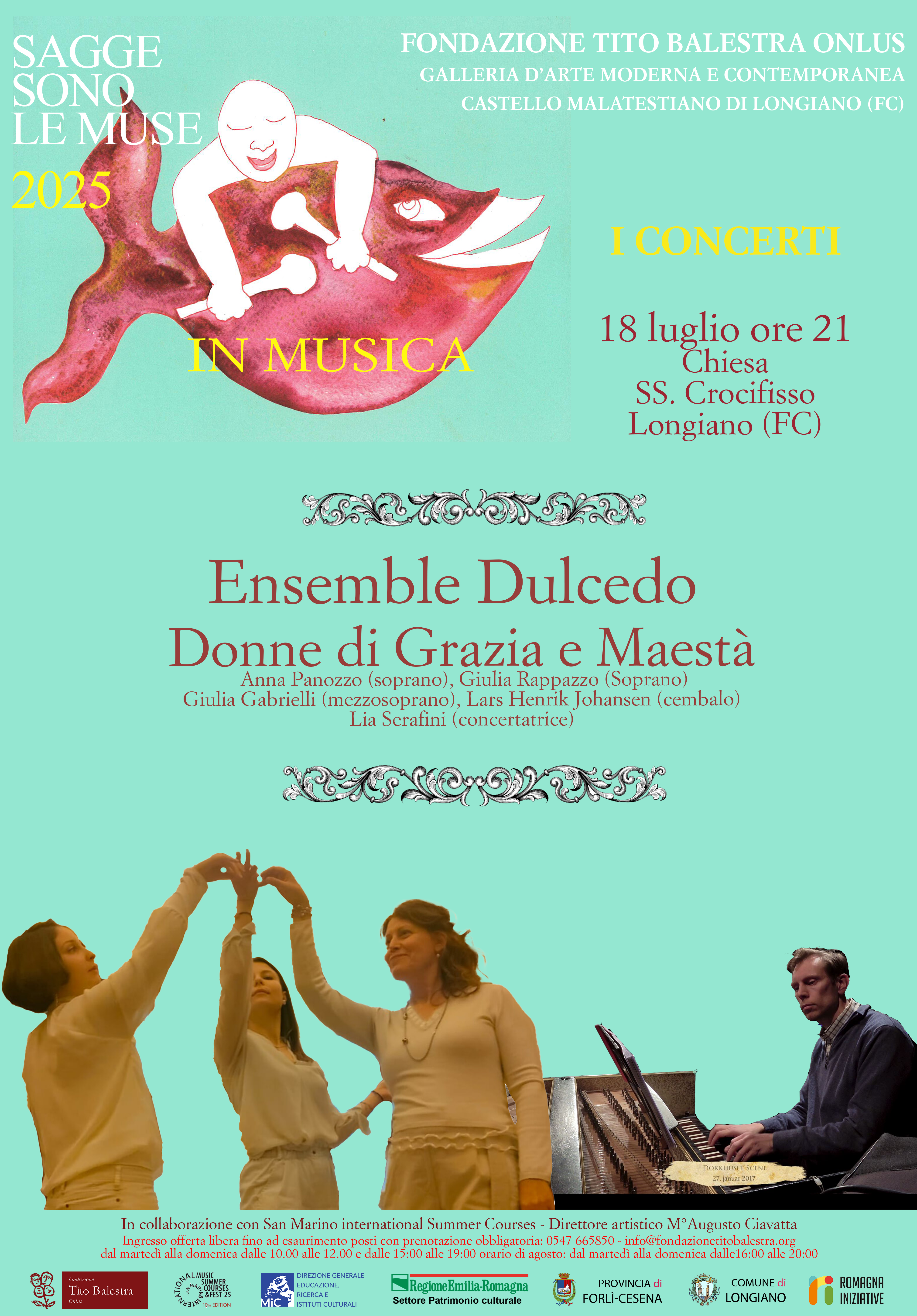 Fondazione Tito Balestra Onlus picture of the event: Ensemble Dulcedo - Donne di Grazia e Maestà Fondazione Tito Balestra Onlus picture of the event: Ensemble Dulcedo - Donne di Grazia e Maestà